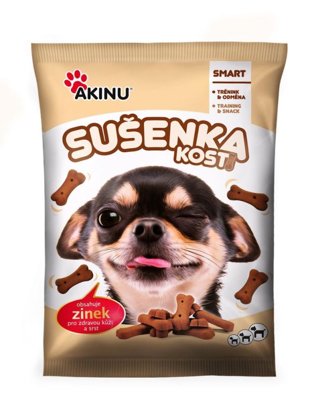 Akinu Sušenky kosti se zinkem 400 g