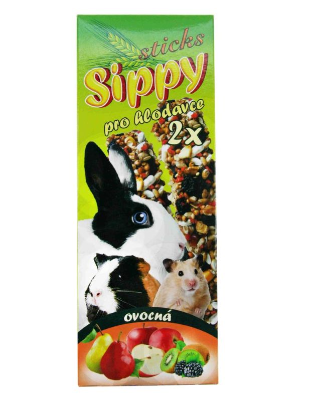 Sippy tyč pro hlodavce s ovocem 2ks