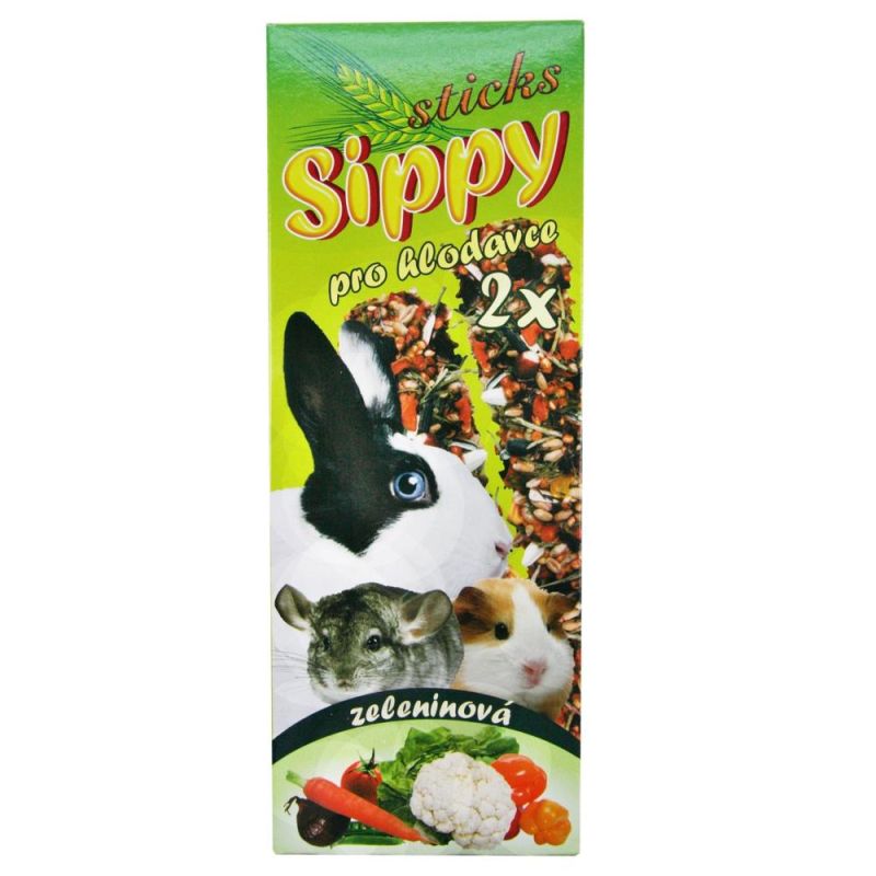 Sippy tyč pro hlodavce zeleninová 2ks