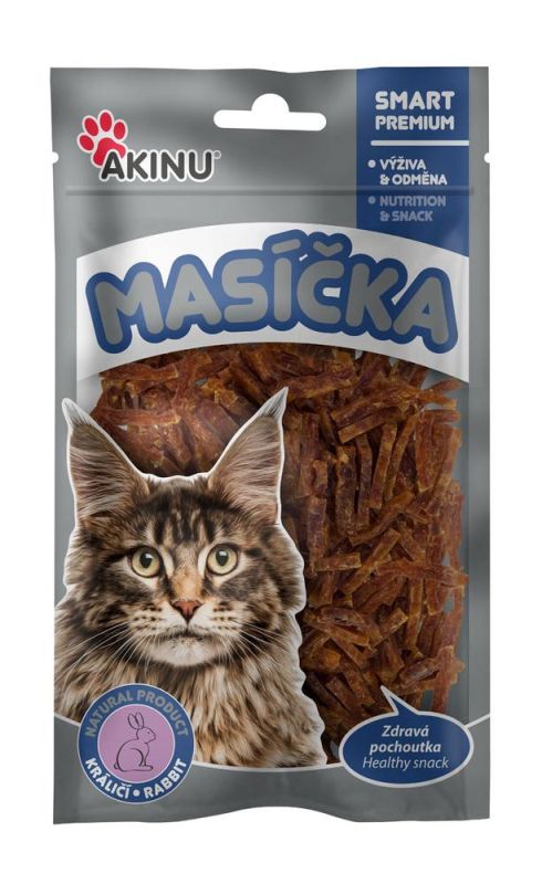 Akinu Masíčka králičí nudličky pro kočky 50 g