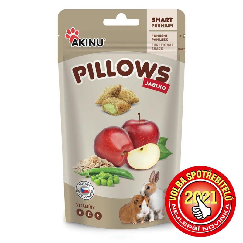 Akinu Pillows polštářky s jablkem pro hlodavce 40g