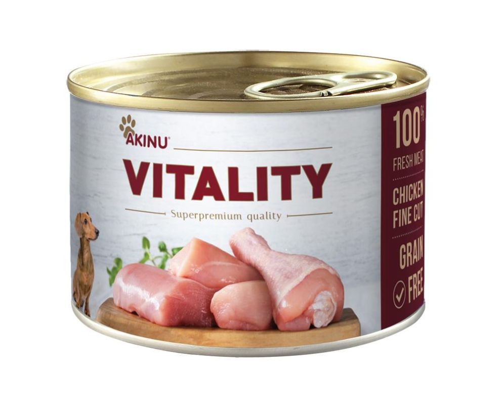 Akinu VITALITY kuře jemně krájené pro psy 200 g