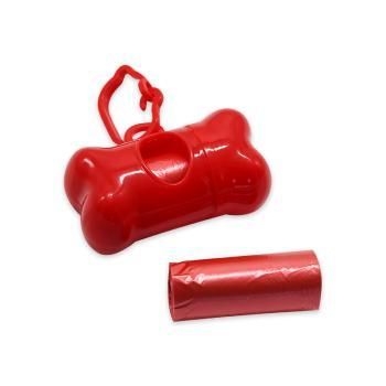 Akinu Zásobník na sáčky na psí exkrementy, červený