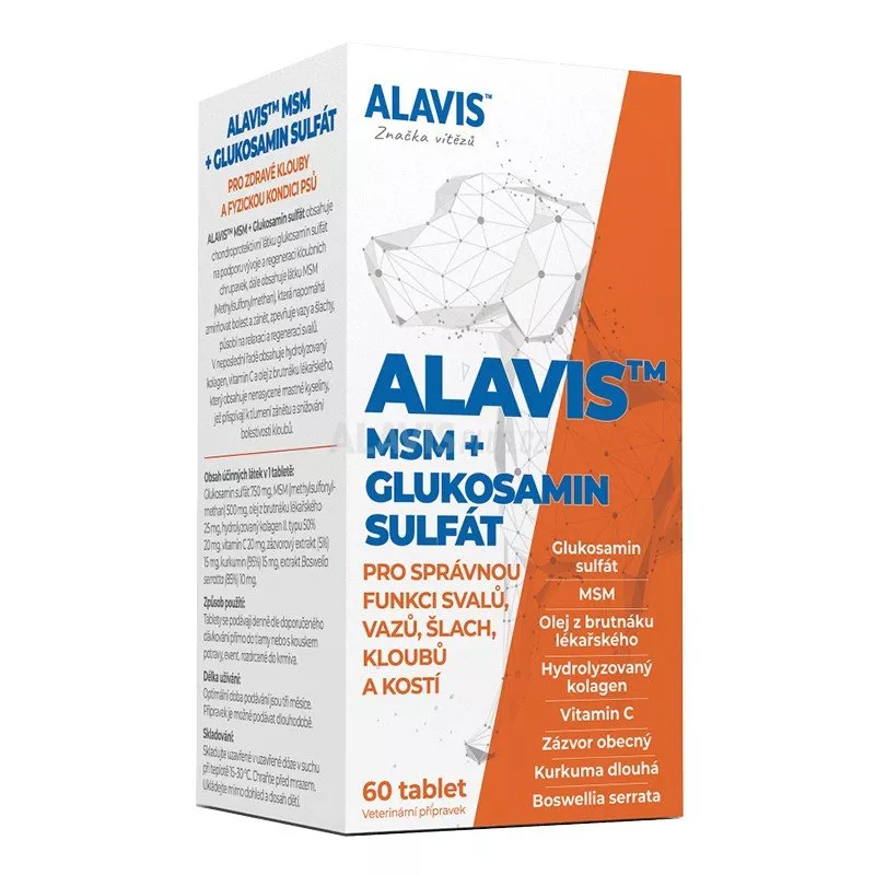 ALAVIS™ MSM + Glukosamin sulfát, 60 tbl.